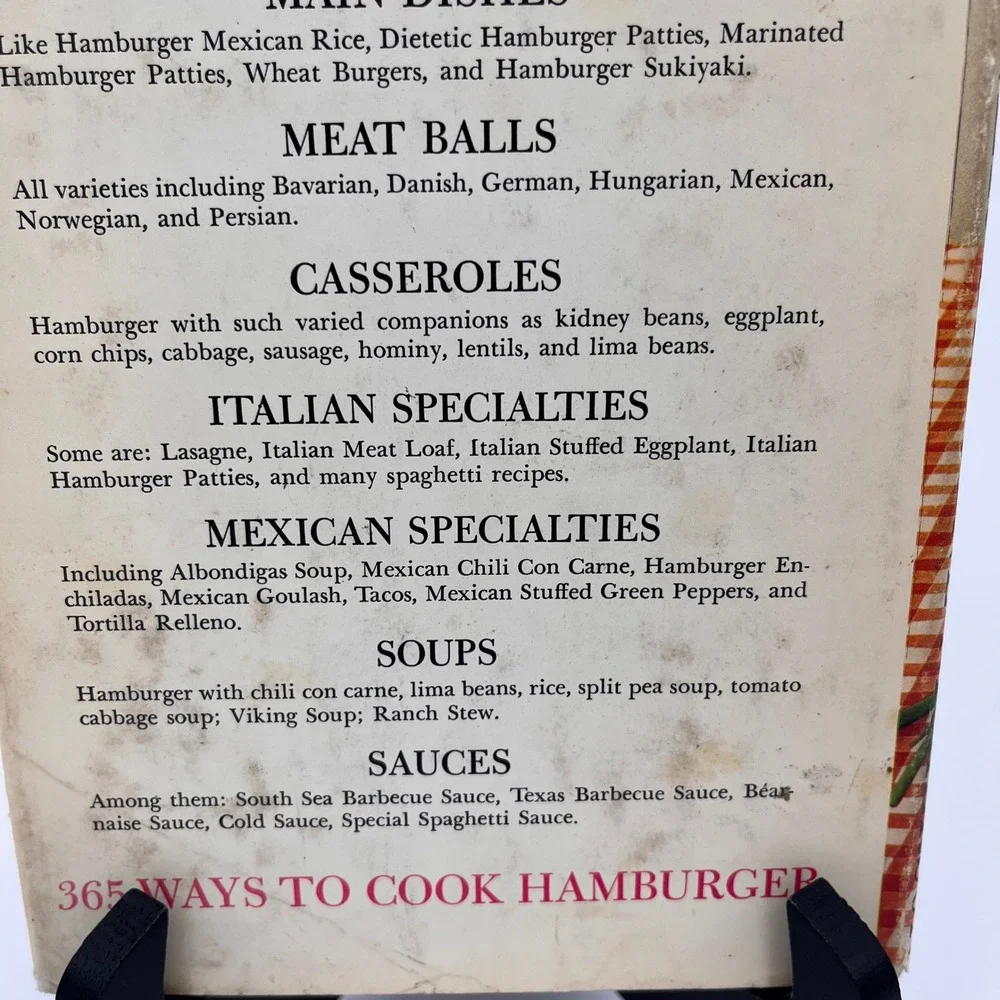 365 Ways to Cook Hamburger Doyne Nickerson Vintage 1960 Hardcover Cookbook